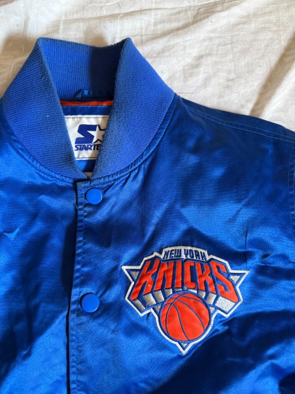 New York Knicks Starter Satin Bomber Jacket Medium